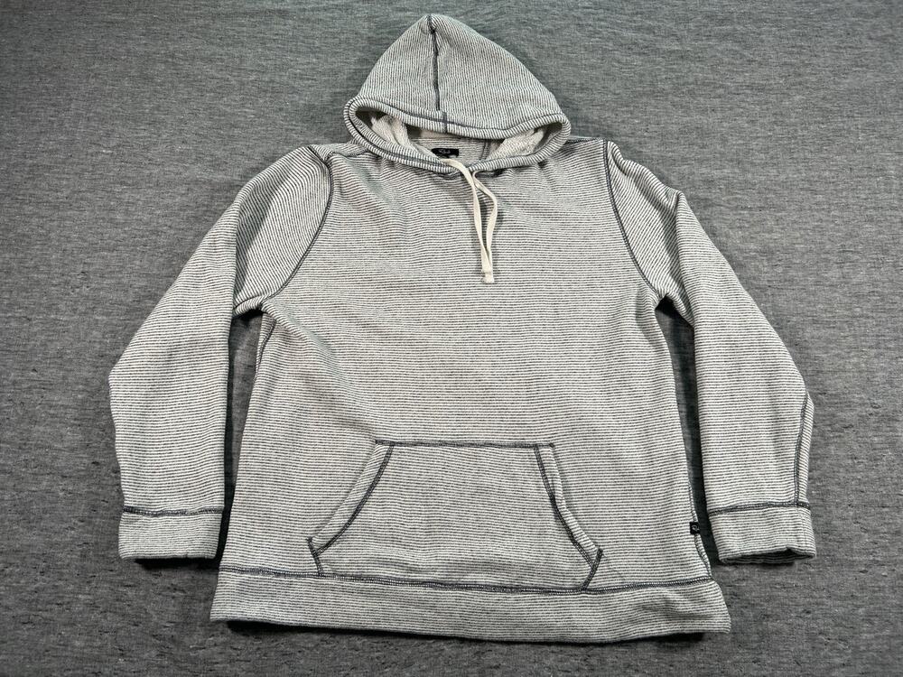 Rails Smith Hoodie Mens Extra Large Cream Navy Stripes Pullover Cotton